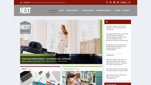 Website von Magazin NEXT