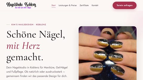 Website des Nagelstudio Koblenz