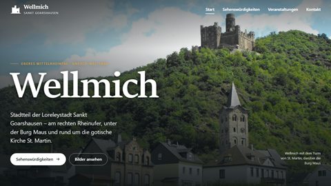 Website über Wellmich, Stadtteil von Sankt Goarshausen